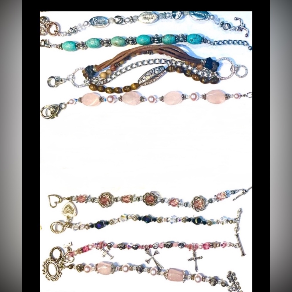 Wholesale Jewelry Lot 8 Custom Bracelets Swarovski Genuine Gems  More Nwt